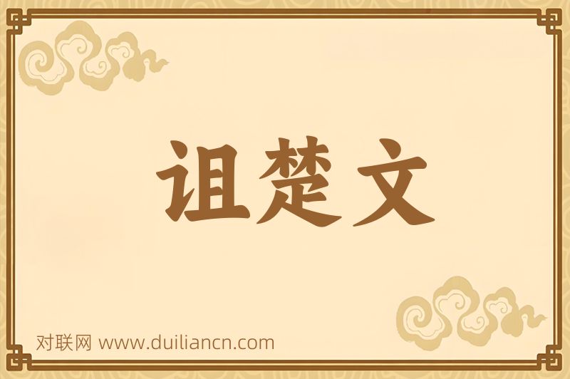 诅楚文词语的意思