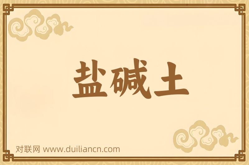 盐碱土词语的意思