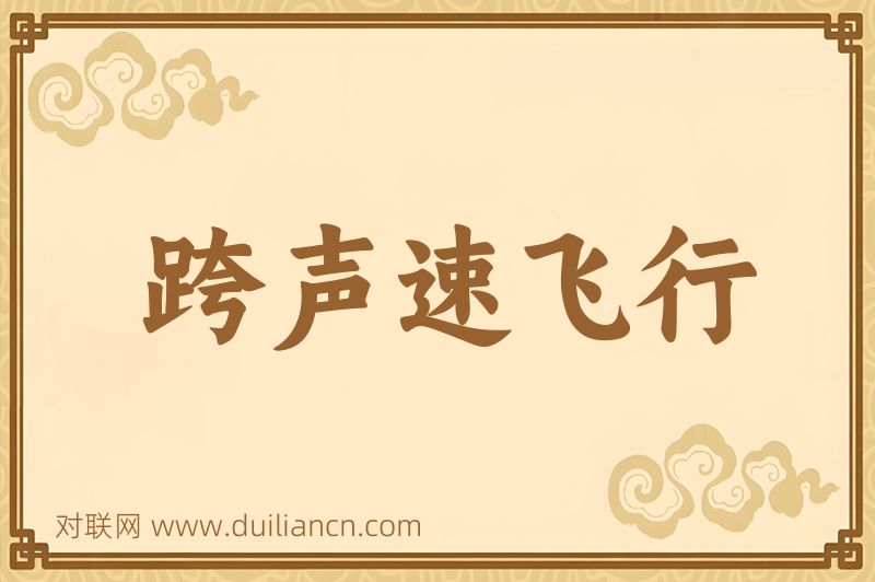 跨声速飞行词语的意思