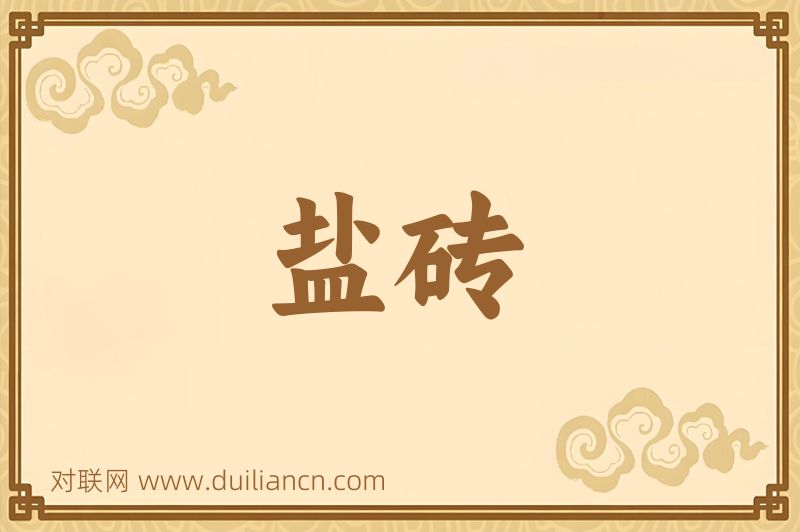 盐砖词语的意思