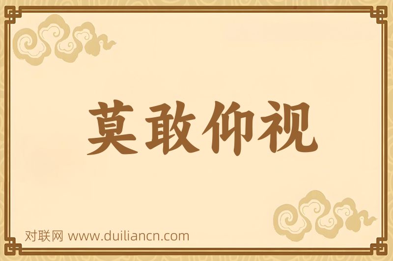莫敢仰视词语的意思