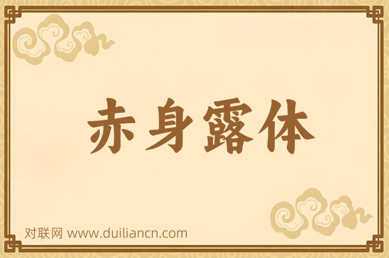 赤身露体词语的意思