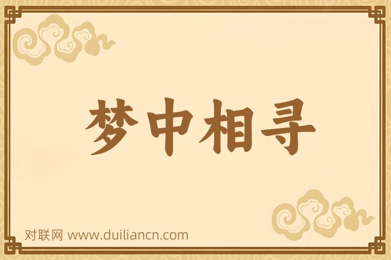梦中相寻词语的意思