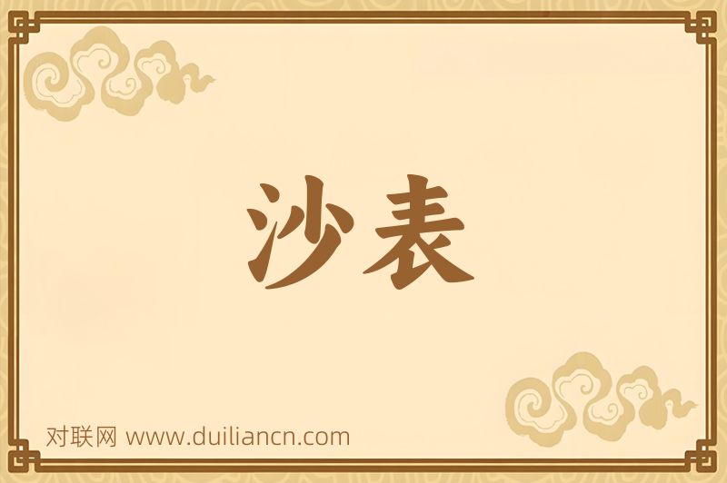 沙表词语的意思