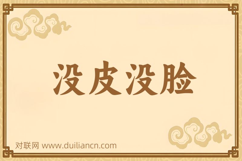 没皮没脸词语的意思