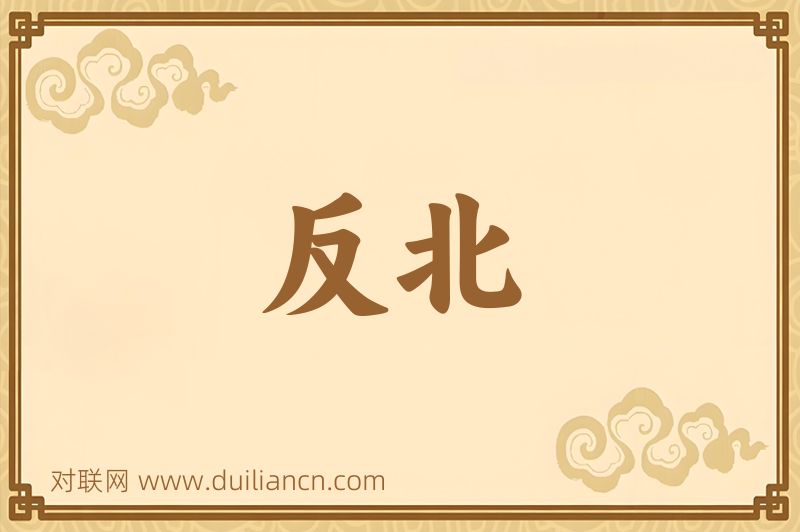 反北词语的意思