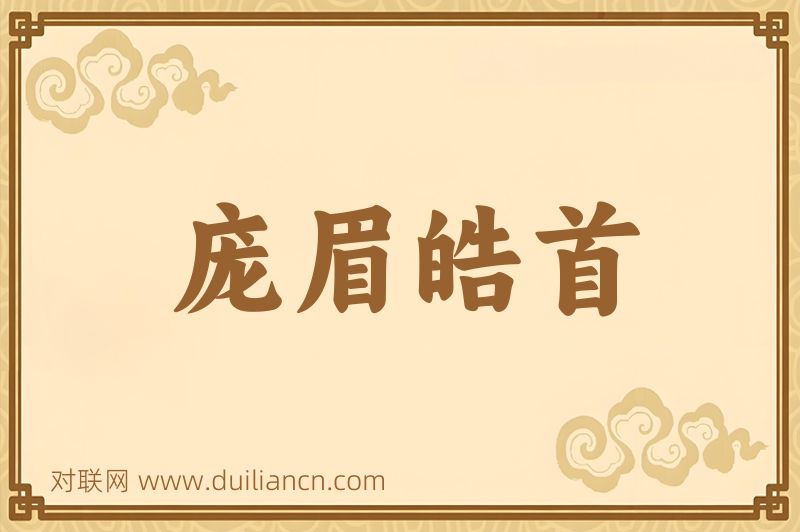 庞眉皓首词语的意思