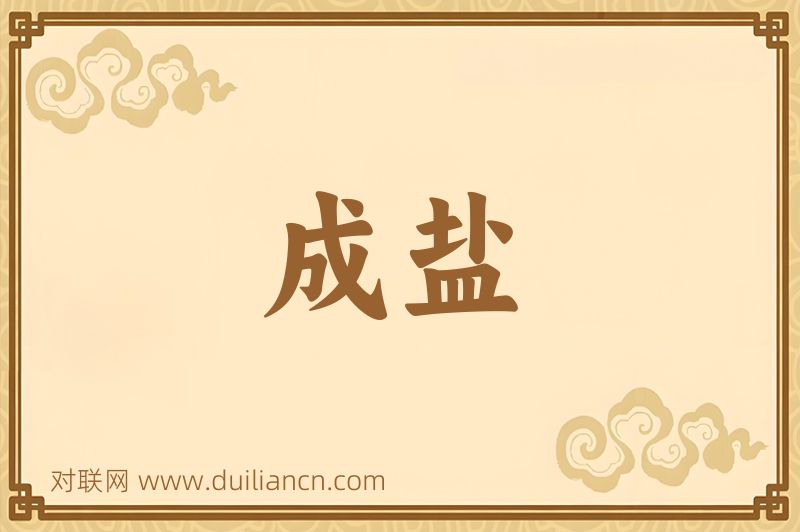 成盐词语的意思