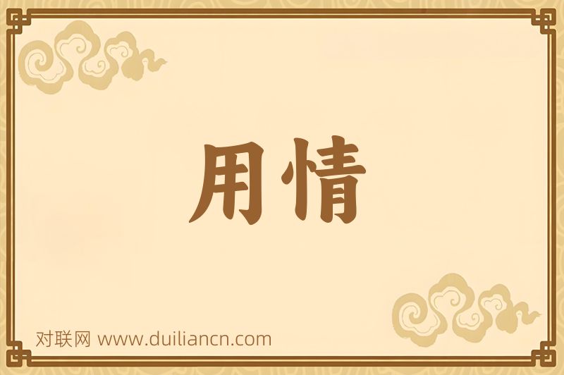 用情词语的意思