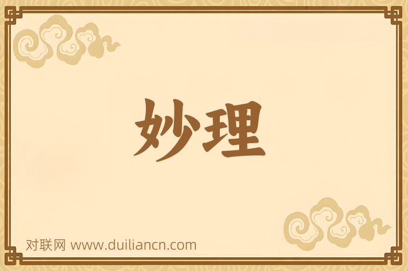 妙理词语的意思