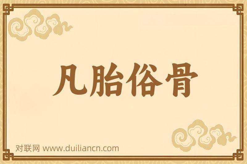 凡胎俗骨词语的意思