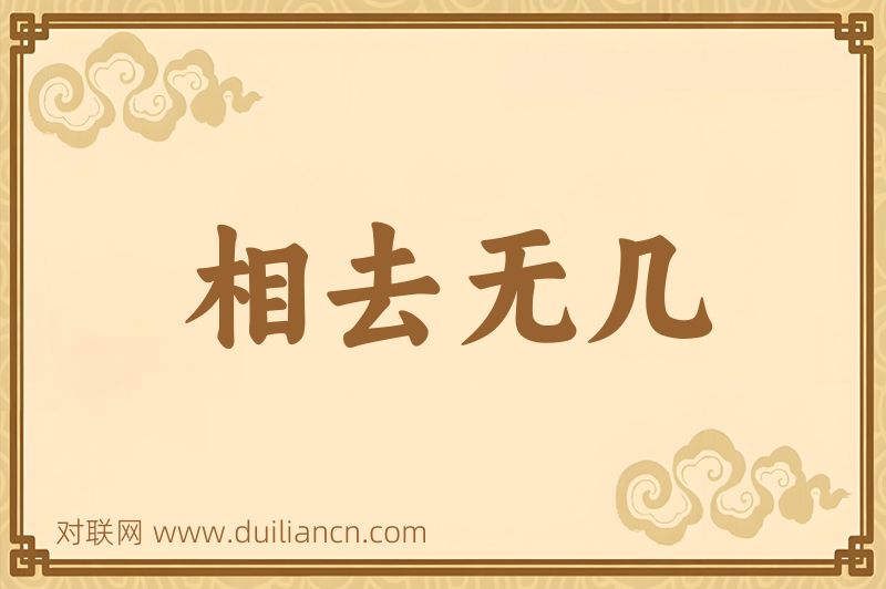 相去无几词语的意思