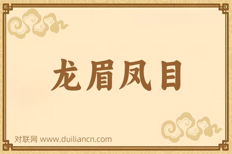 龙眉凤目词语的意思