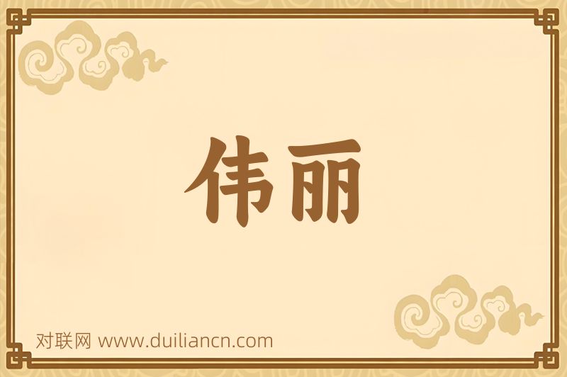 伟丽词语的意思