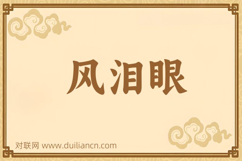 风泪眼词语的意思