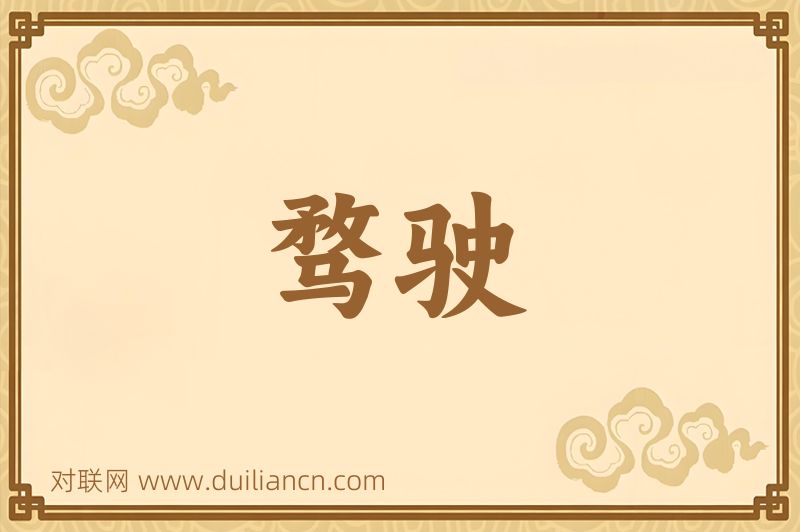 骛驶词语的意思