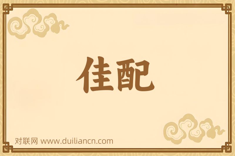 佳配词语的意思