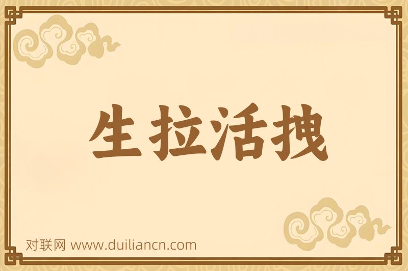 生拉活拽词语的意思