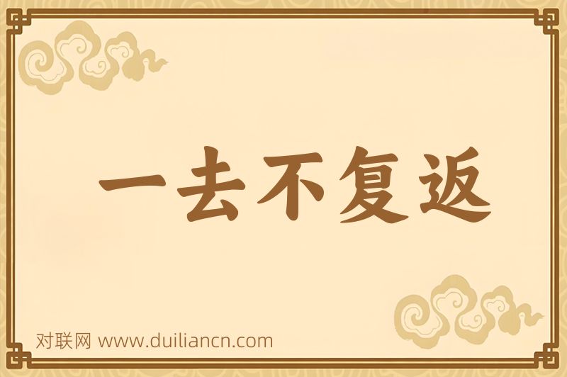 一去不复返词语的意思