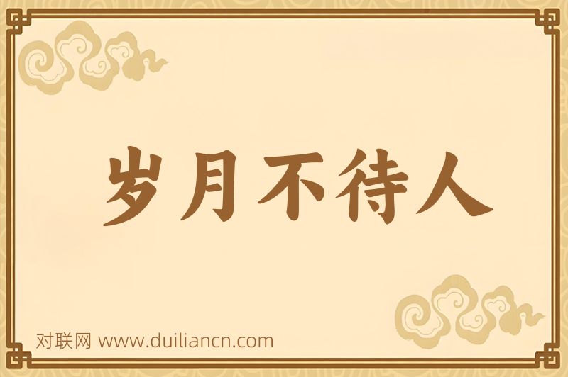 岁月不待人词语的意思