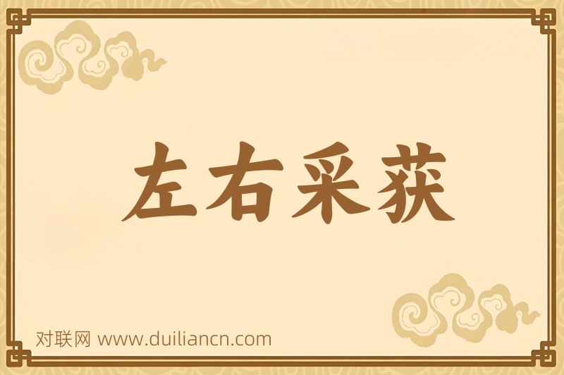 左右采获词语的意思