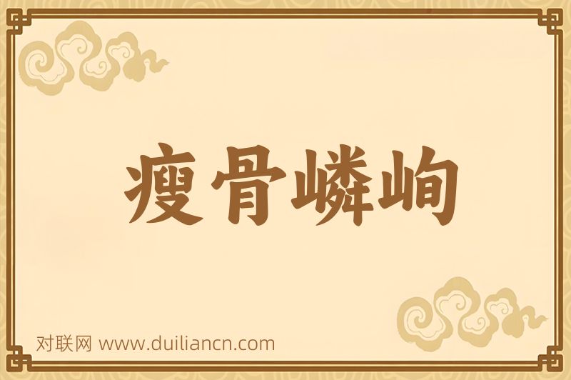 瘦骨嶙峋词语的意思