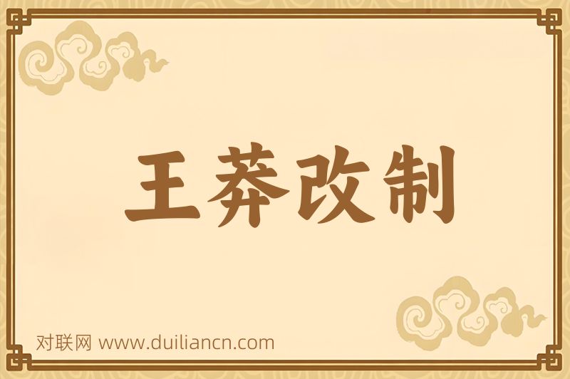 王莽改制词语的意思