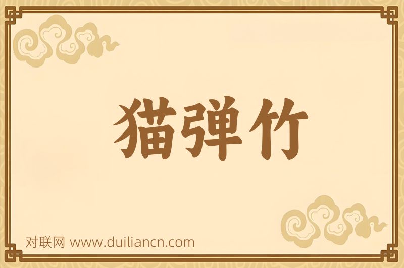 猫弹竹词语的意思