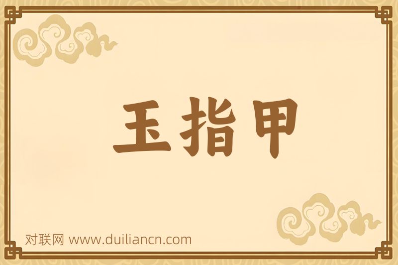 玉指甲词语的意思