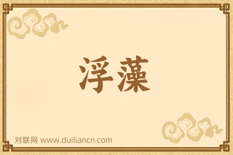 浮藻词语的意思