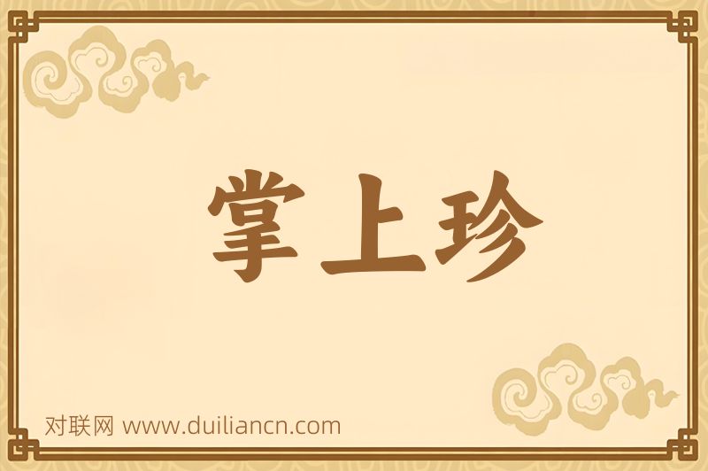 掌上珍词语的意思