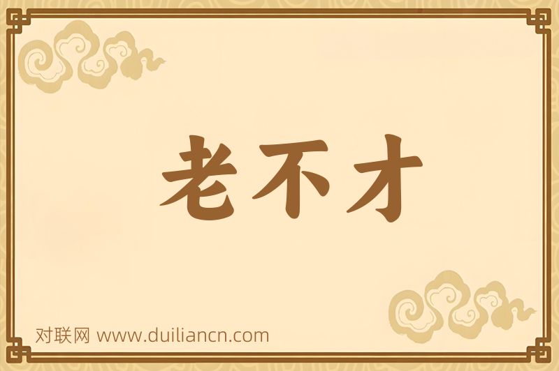老不才词语的意思