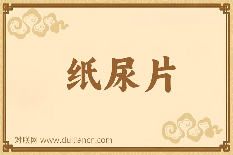 纸尿片词语的意思