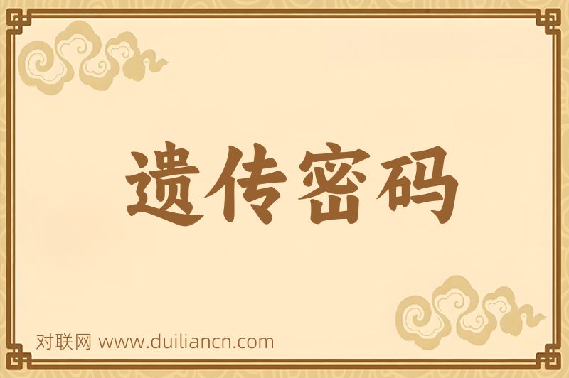 遗传密码词语的意思