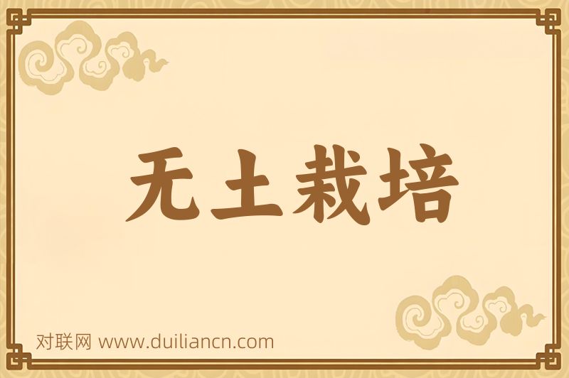 无土栽培词语的意思
