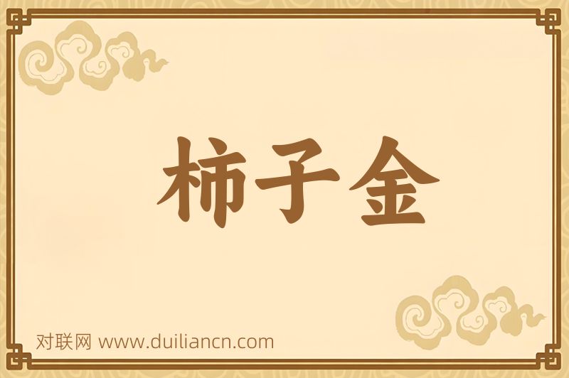 柿子金词语的意思