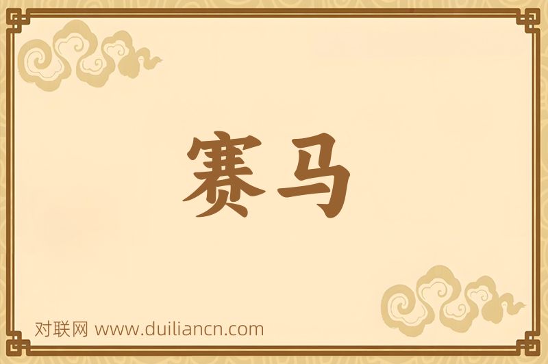 赛马词语的意思
