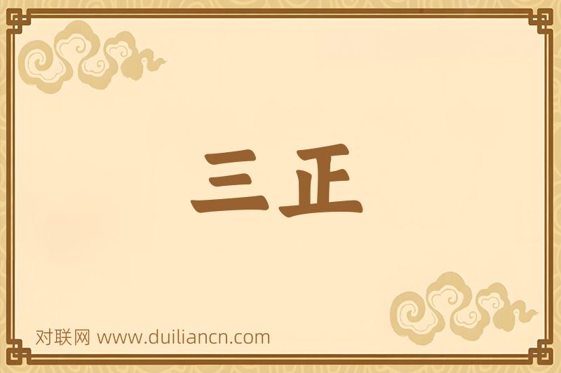 三正词语的意思