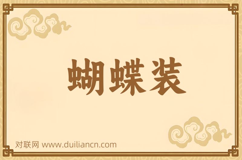 蝴蝶装词语的意思