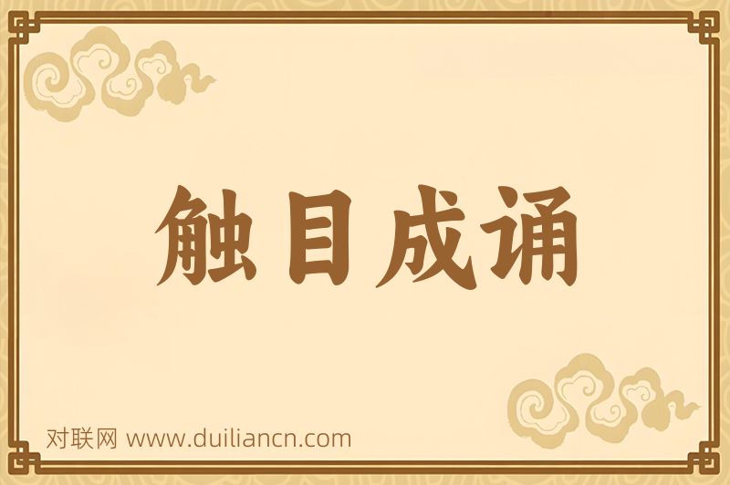 触目成诵词语的意思