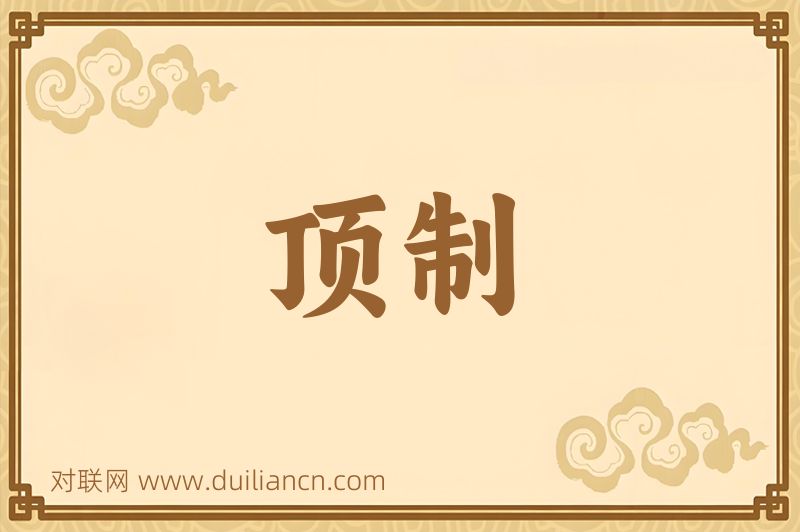 顶制词语的意思