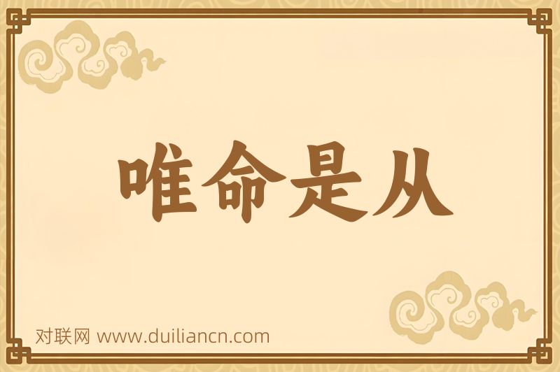 唯命是从词语的意思