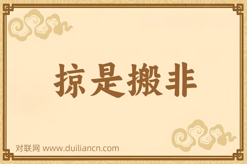 掠是搬非词语的意思