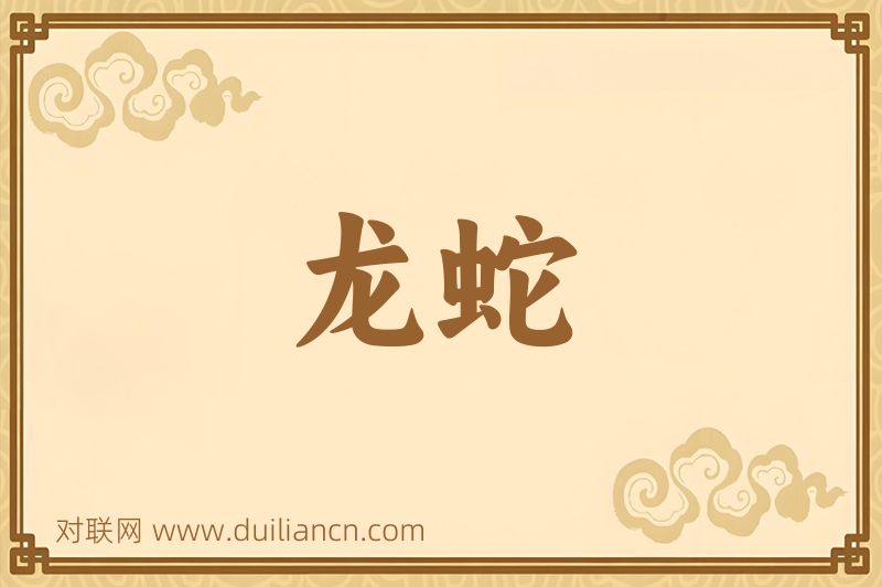 龙蛇词语的意思