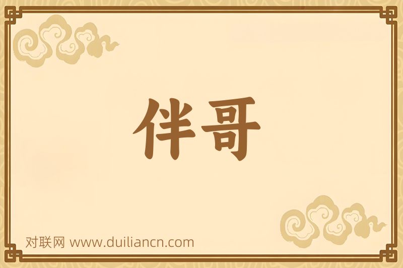 伴哥词语的意思