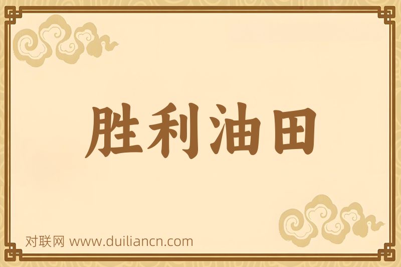胜利油田词语的意思