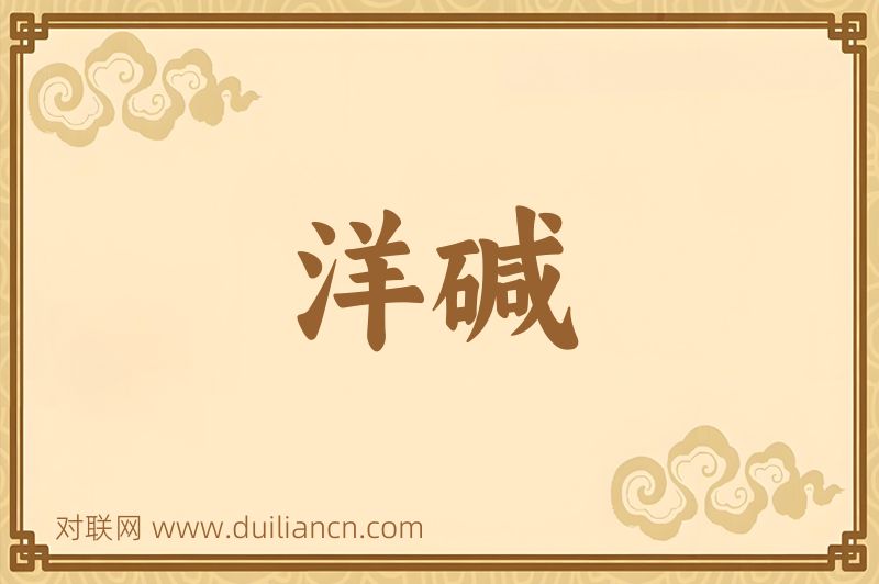 洋碱词语的意思