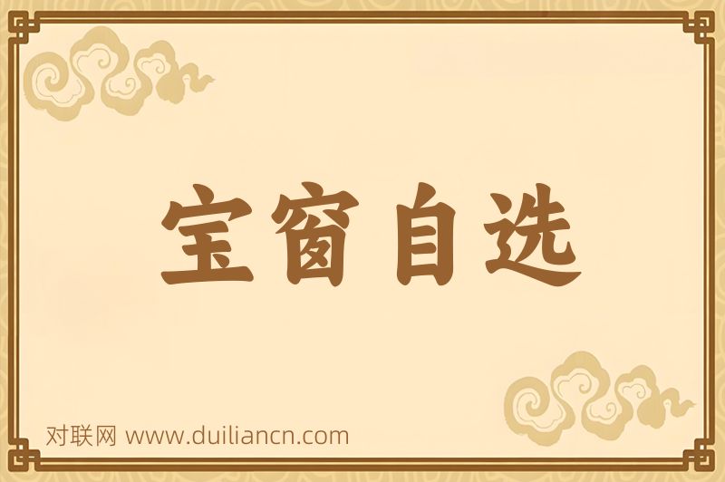 宝窗自选词语的意思