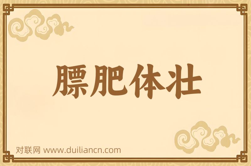 膘肥体壮词语的意思