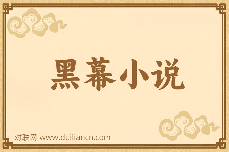 黑幕小说词语的意思